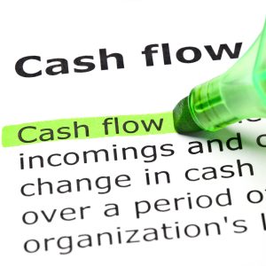 Cash Flow text being highlighted green